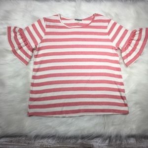 Pleione sweater red & white size medium A6